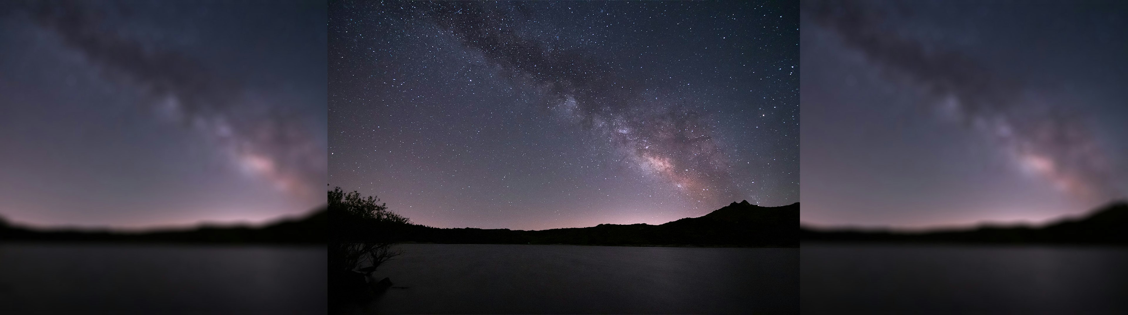 A photo of the clear night sky with the Milky Way bright in the sky