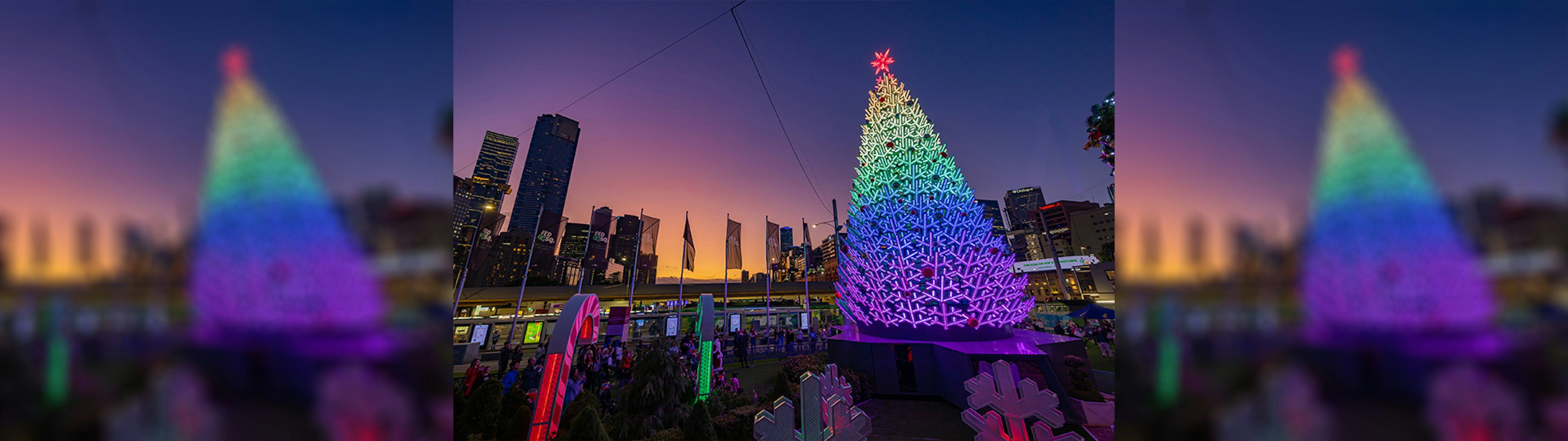 Christmas Tree Lighting Fed Square, Melbourne Australia